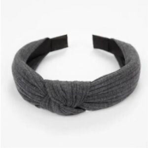 Dark Gray Top Knot Headband